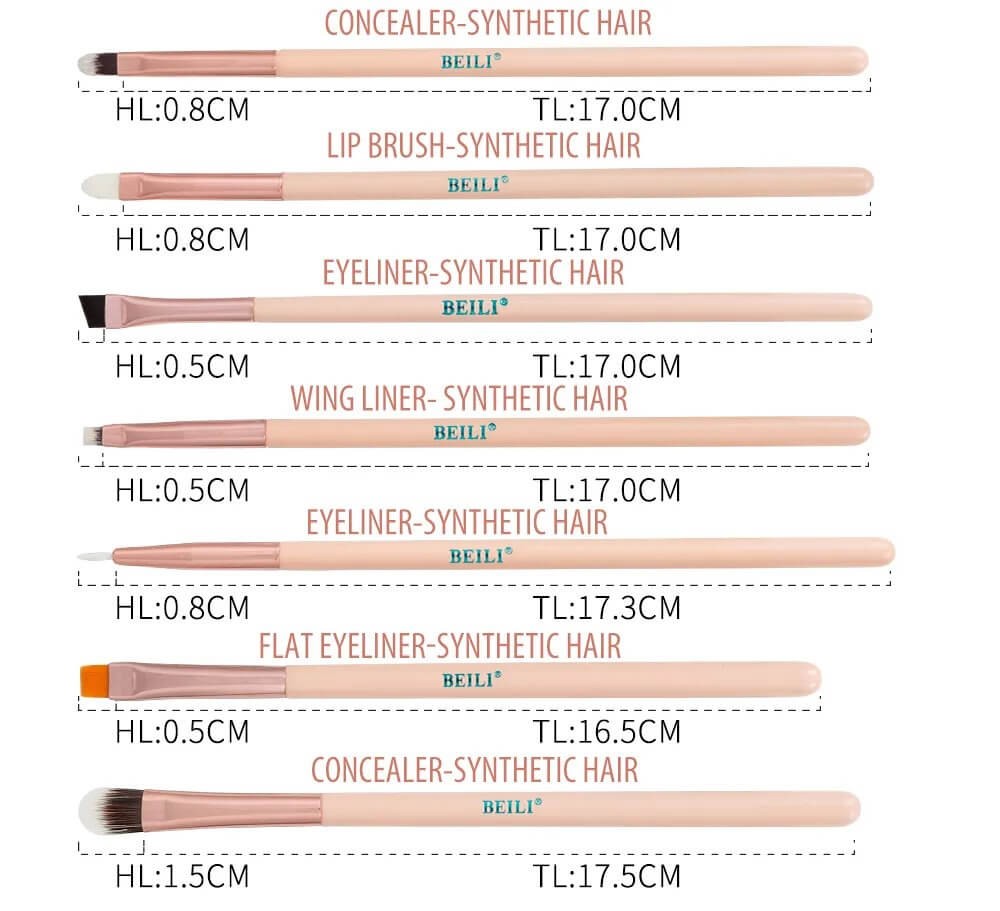 Set 25 pensule make-up Beili Cream