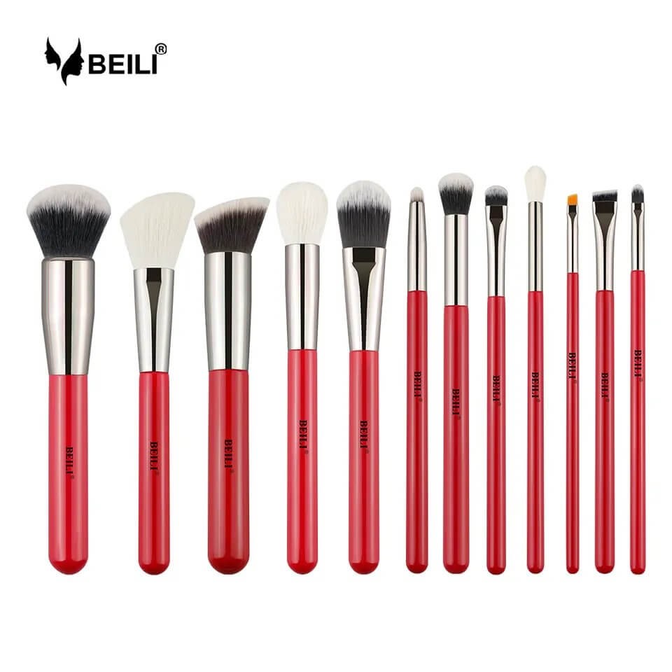 Set 12 pensule make-up Beili Red