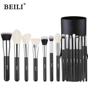B15Yang Set 15 pensule make-up Beili Black+Suport Cilindric
