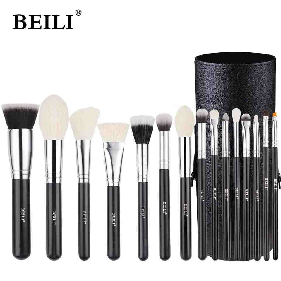 B15Yang Set 15 pensule make-up Beili Black+Suport Cilindric
