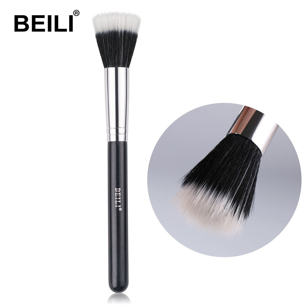 Pensula fond de ten par sintetic Beili Black B122