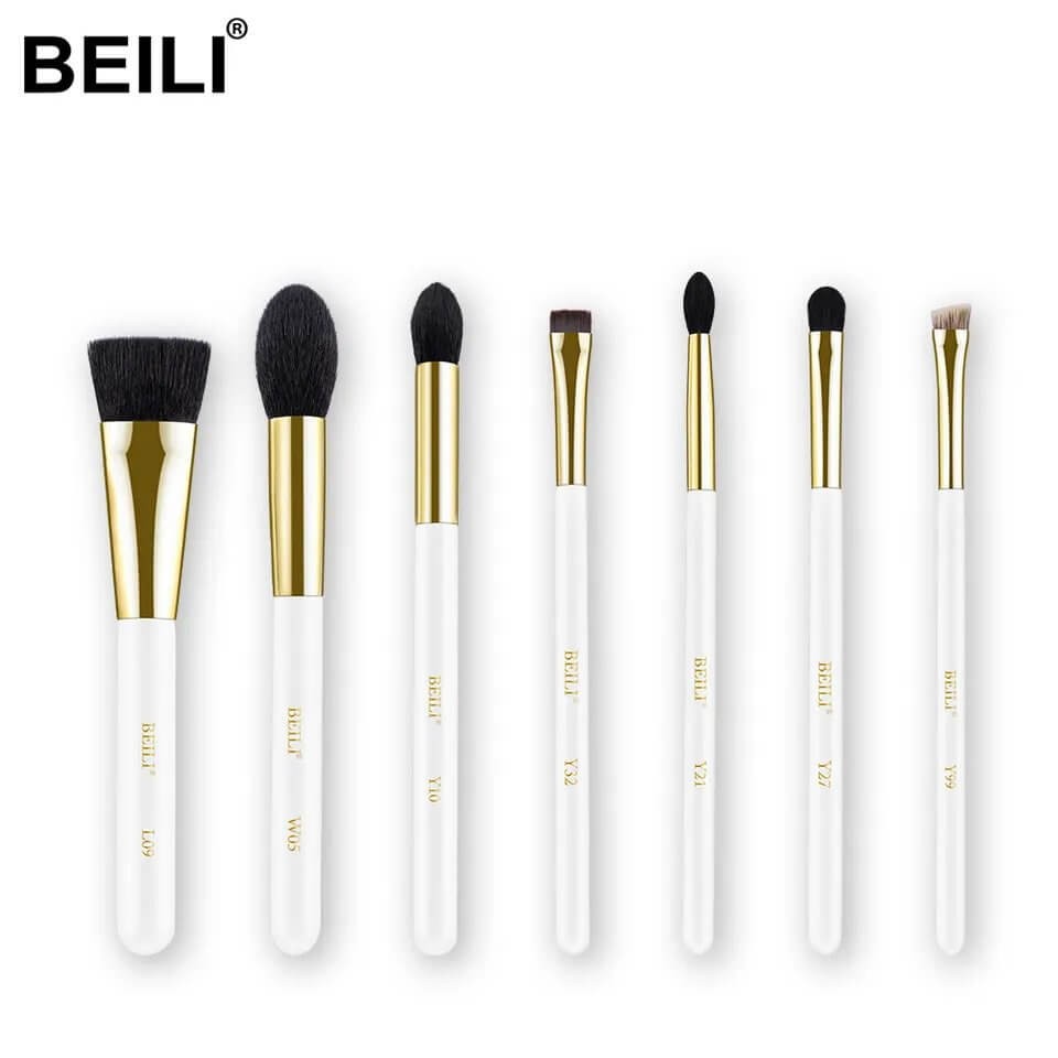 Set 7 pensule make-up Beili White Gold