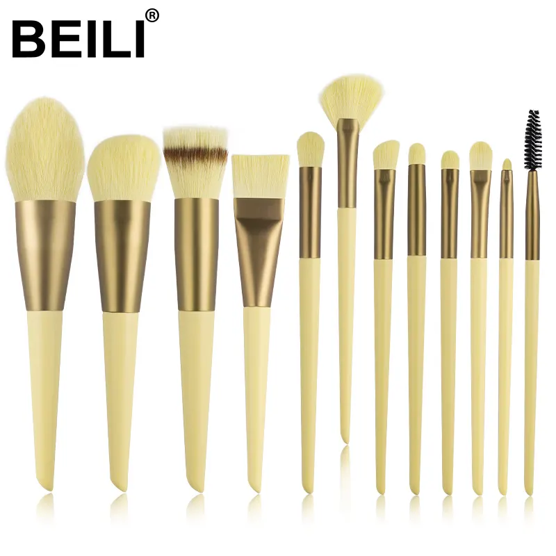 Set 12 pensule make-up Beili Yellow Vegan