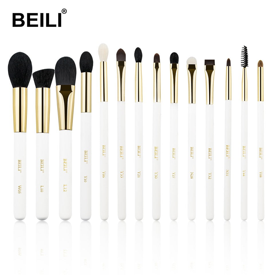 Set 14 pensule make-up Beili White Gold