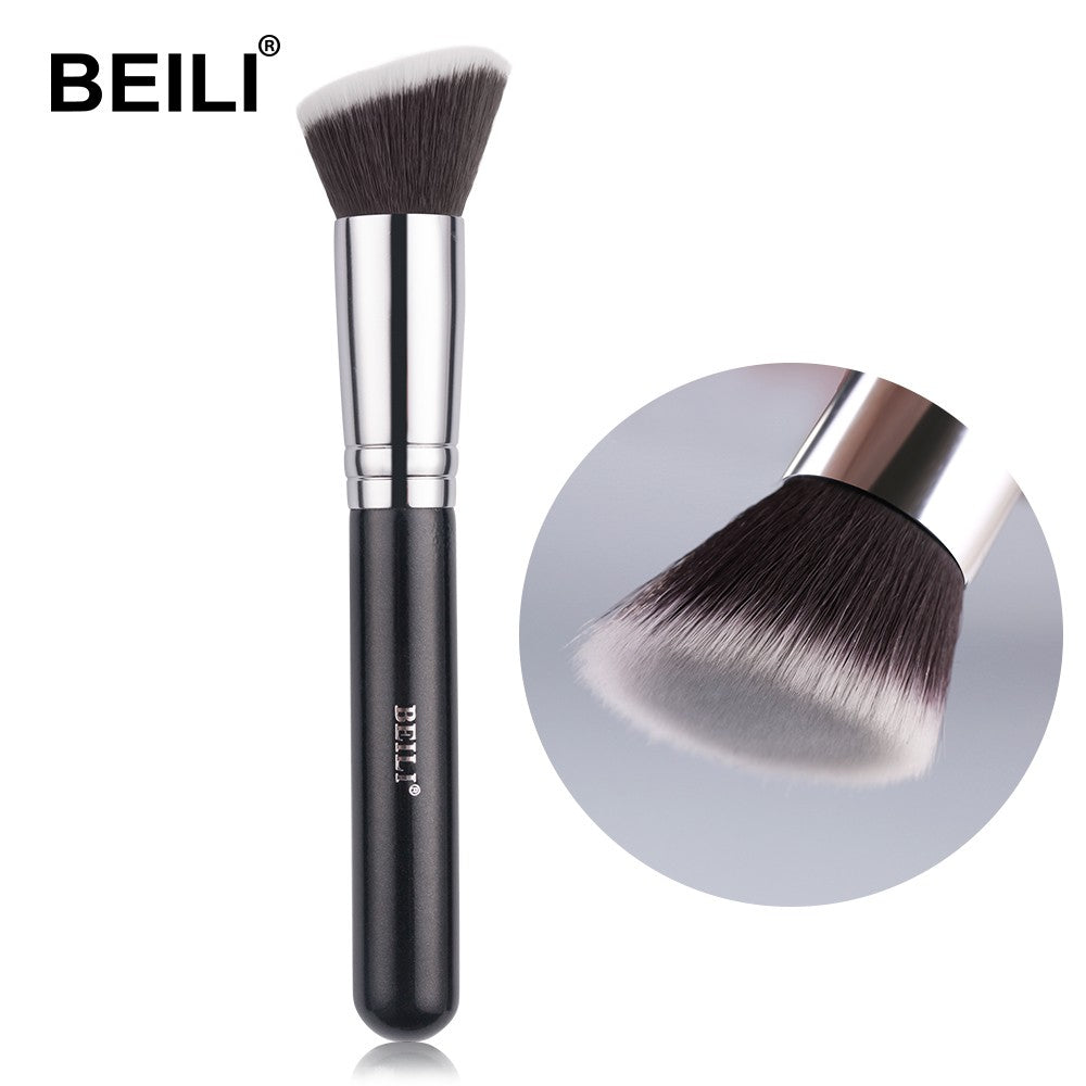 Pensula fond de ten par sintetic Beili Black B103