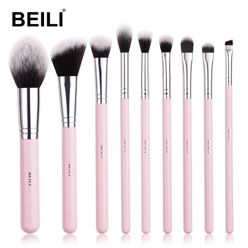 Set pensule make-up Beili Pink 9