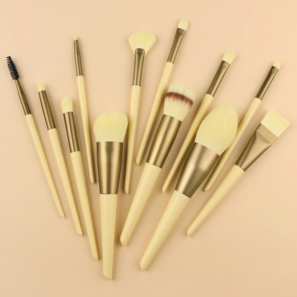 Set 12 pensule make-up Beili Yellow Vegan