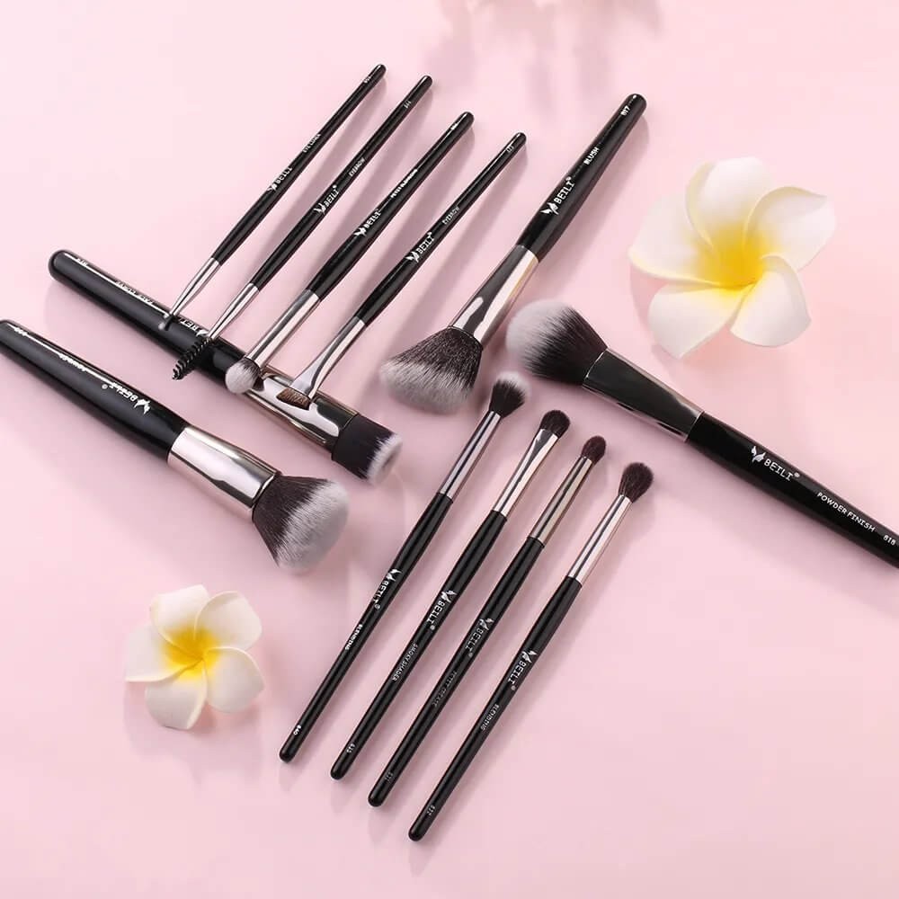 Set 12 pensule make-up Beili Black Professional