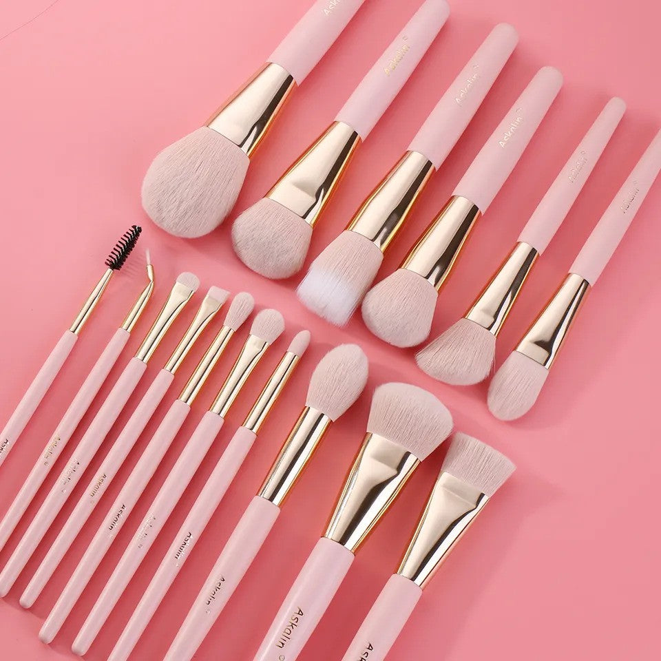 Set 15 pensule make-up Beili Pink Vegan