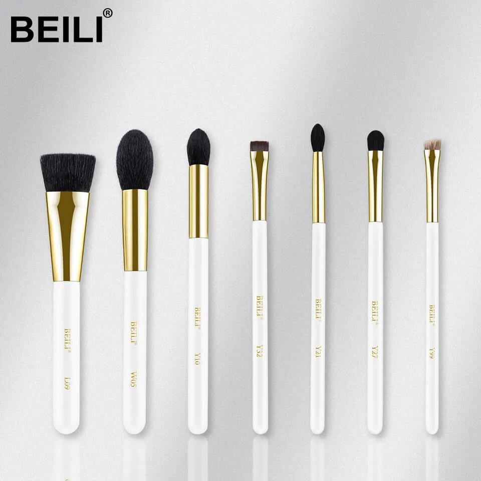 Set 7 pensule make-up Beili White Gold