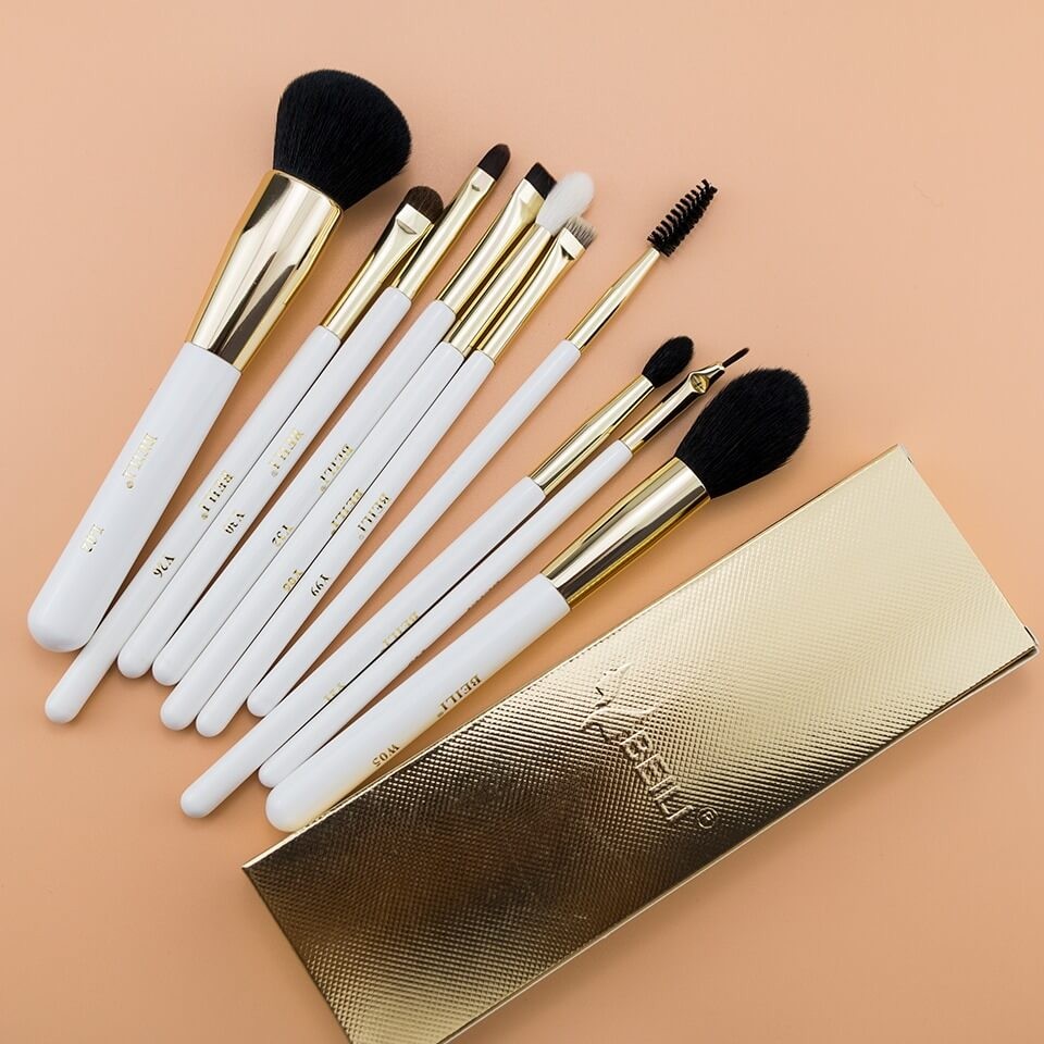 Set 10 pensule make-up Beili White Gold