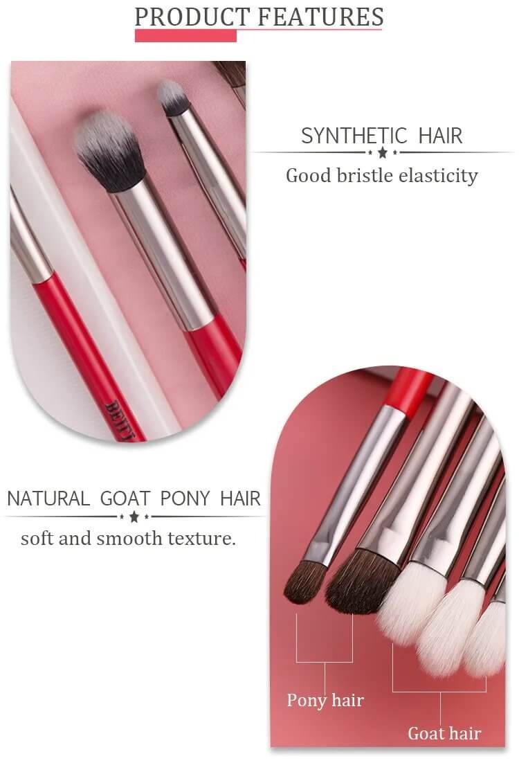 Set 7 pensule make-up Beili Red