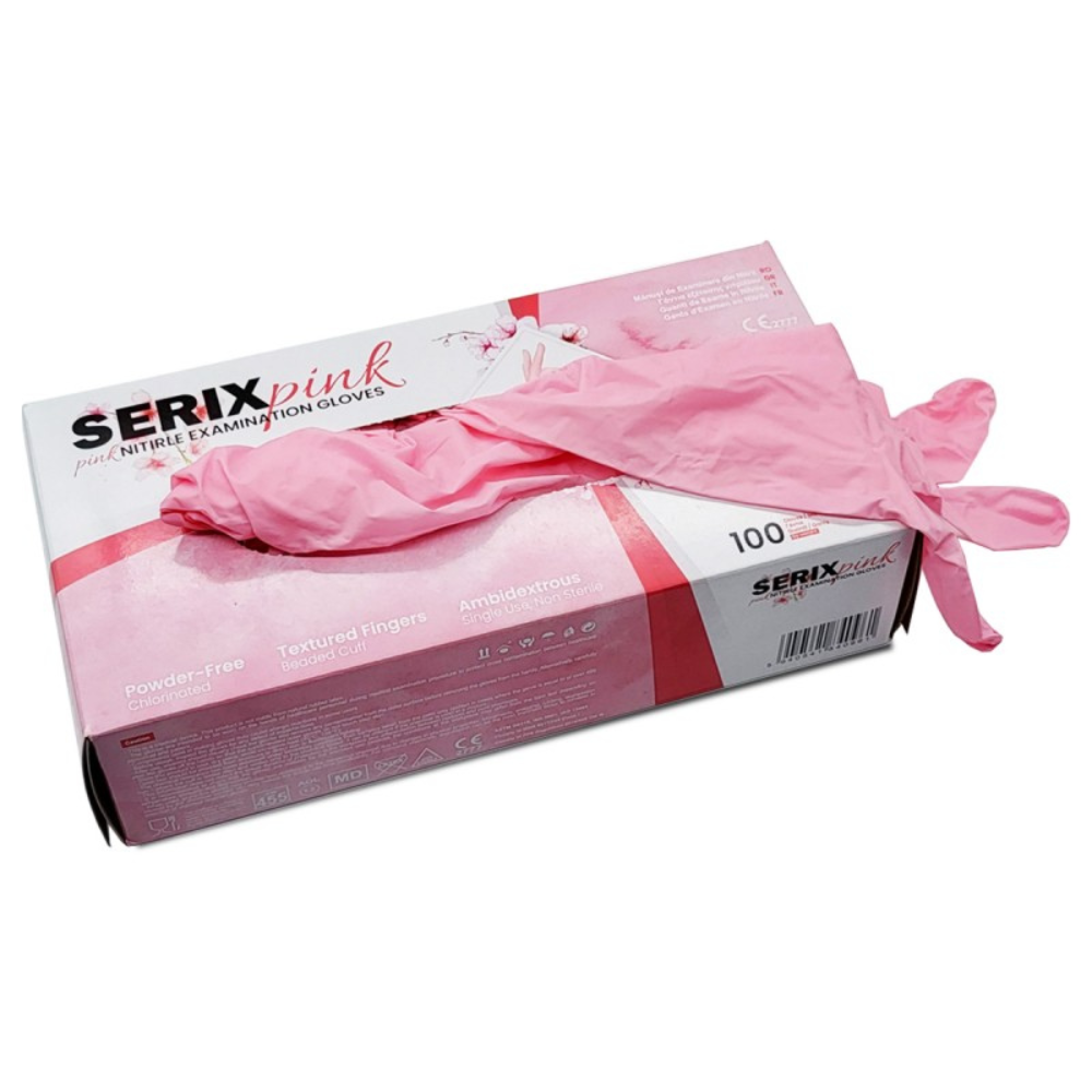 Set Manusi unica folosinta, Nitril 100buc, Roz