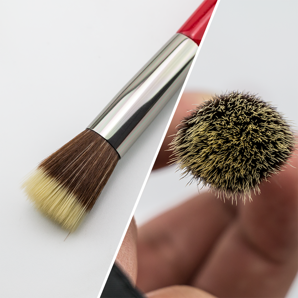 Pensula contouring/fond de ten par sintetic Beili Red H122