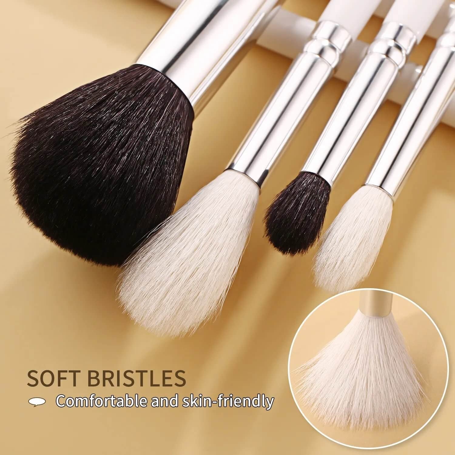 Set pensule make-up Beili White 24
