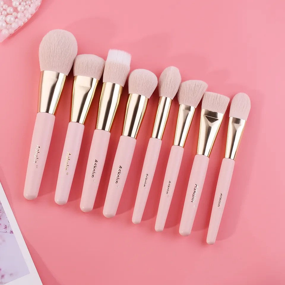 Set 15 pensule make-up Beili Pink Vegan