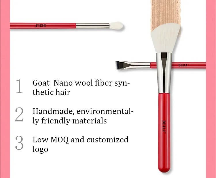 Set 12 pensule make-up Beili Red