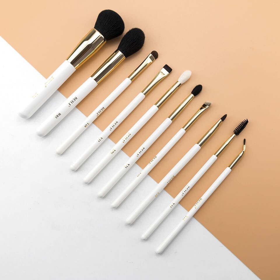 Set 10 pensule make-up Beili White Gold