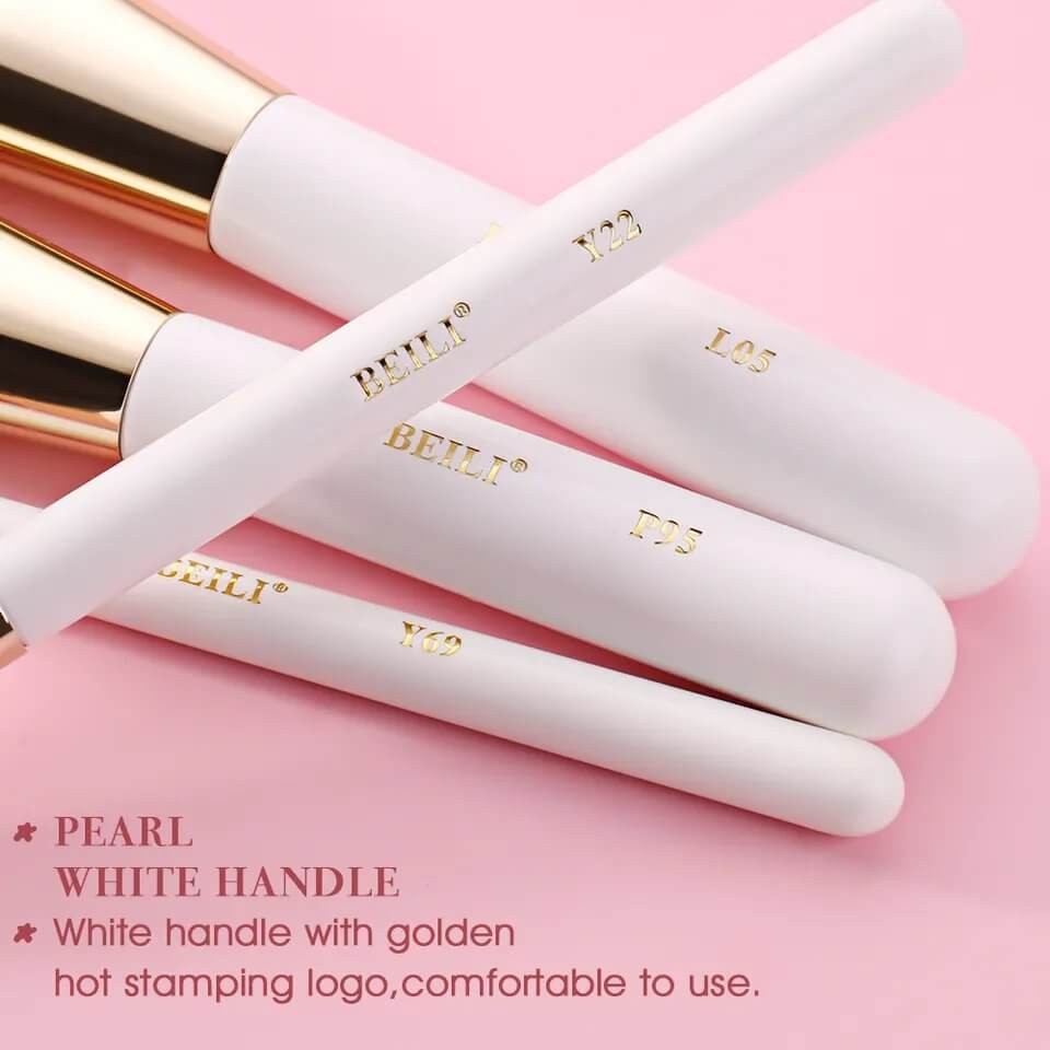 Set 20 pensule make-up Beili White Gold