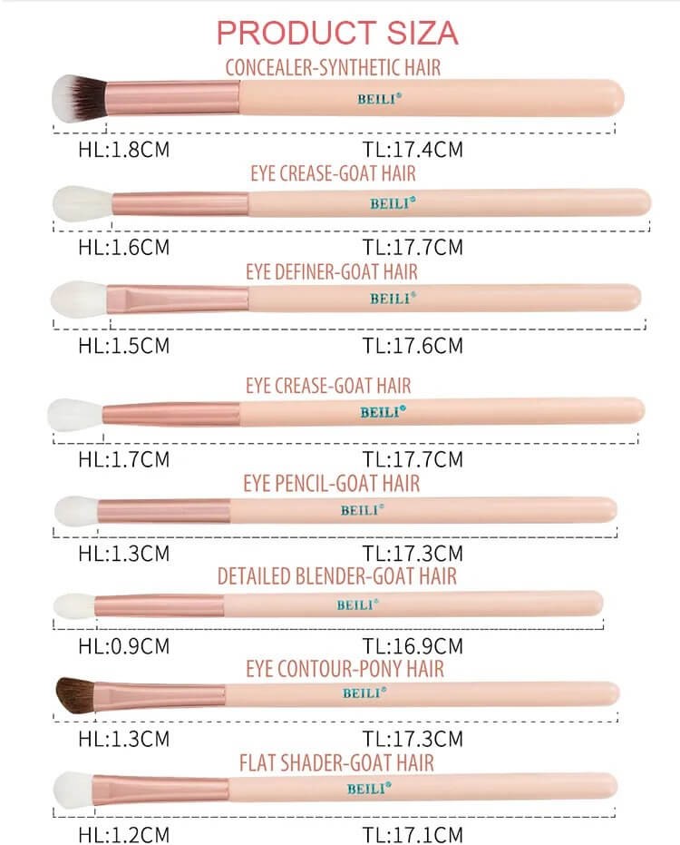 Set 19 pensule make-up Beili Cream