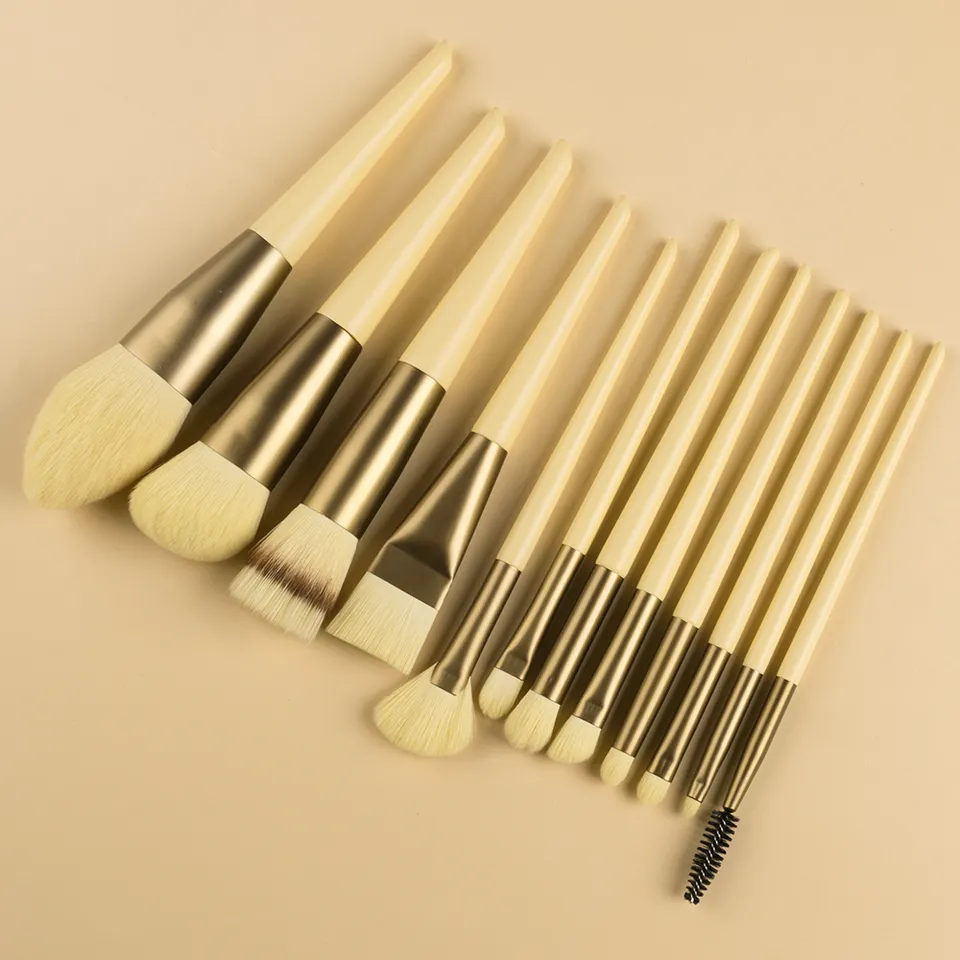 Set 12 pensule make-up Beili Yellow Vegan