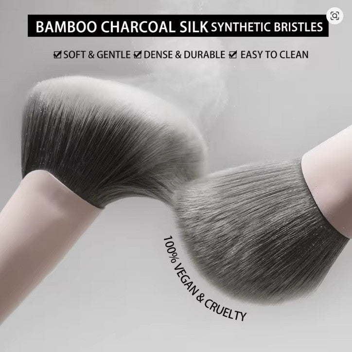 Set 12 pensule make-up Beili Pink Cream + Suport Cilindric + Burete Beili