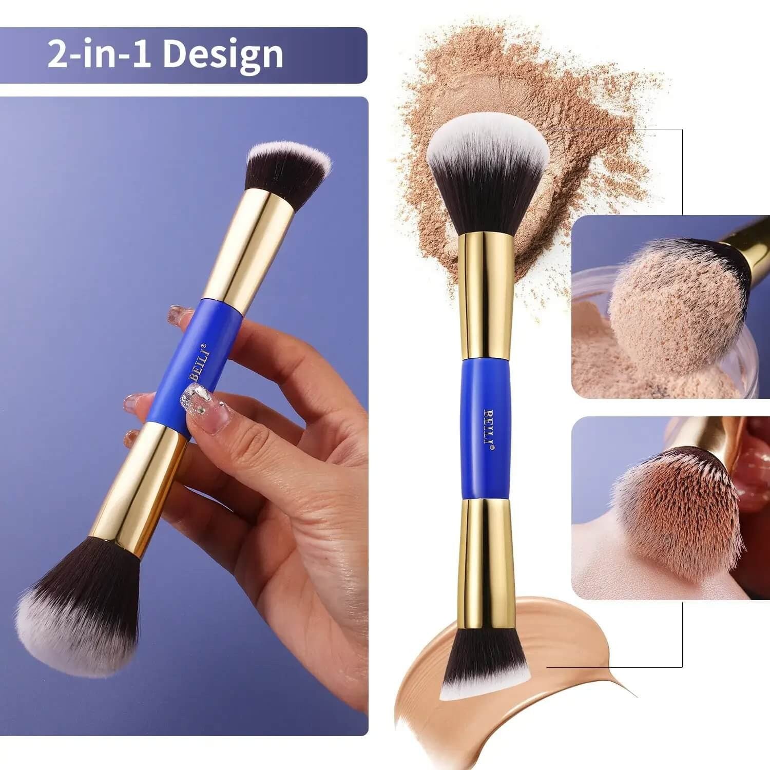 Set pensule Make-up Beili Blue 7