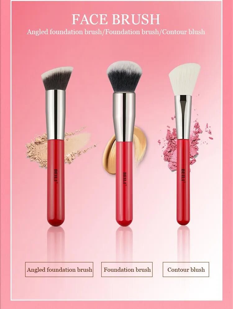 Set 12 pensule make-up Beili Red