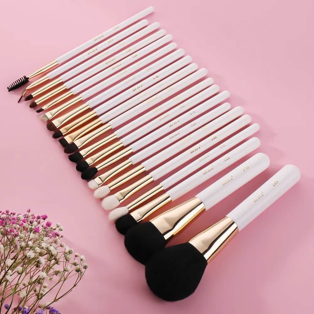 Set 20 pensule make-up Beili White Gold