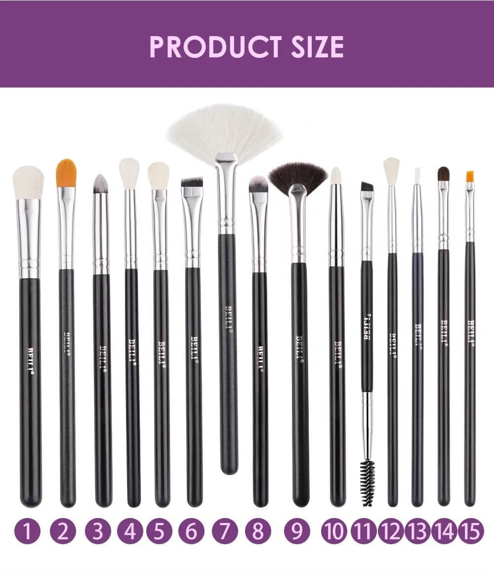 Set 15 pensule make-up Beili Exclusive 15-02