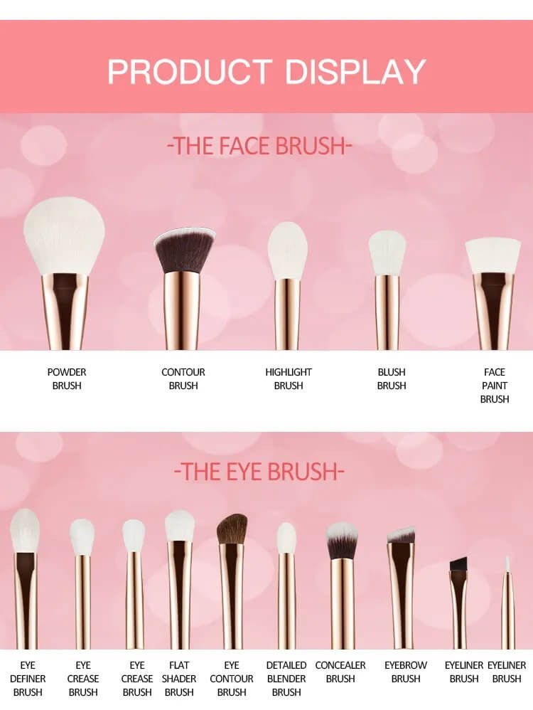 Set 15 pensule make-up Beili Cream